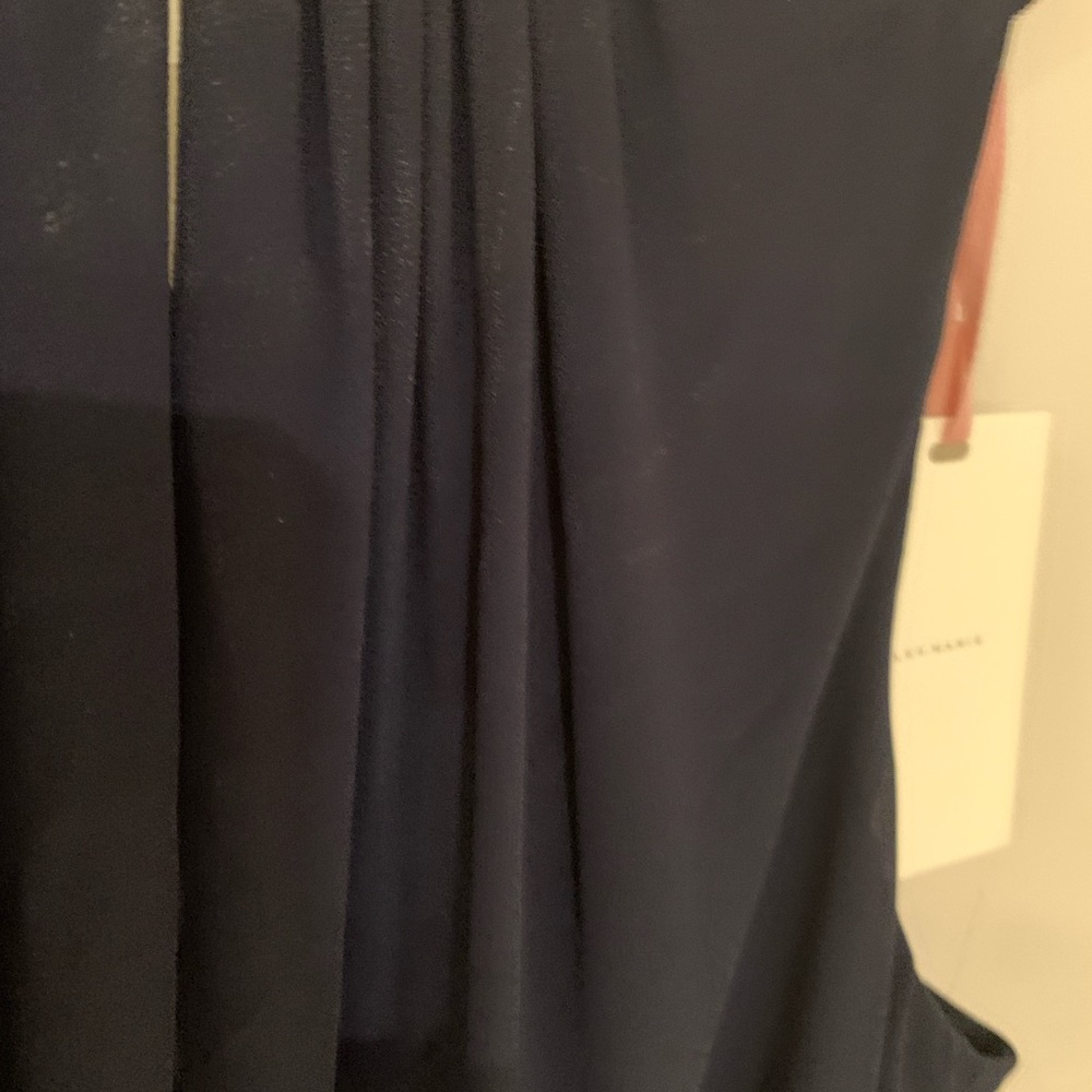 Alex Marie Navy Sleeveless Maxi Dress with Waist Tie - Picture 2 of 6